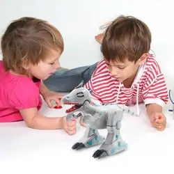 Имитация на дистанционном управлении модель динозавра детей электрический блеск игрушка белый спрей динозавр механические Велоцираптор