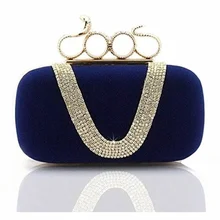 Женская элегантная вечерняя сумочка женская сумочка клатч для свадебных и вечерних платьев(змея темно-синий