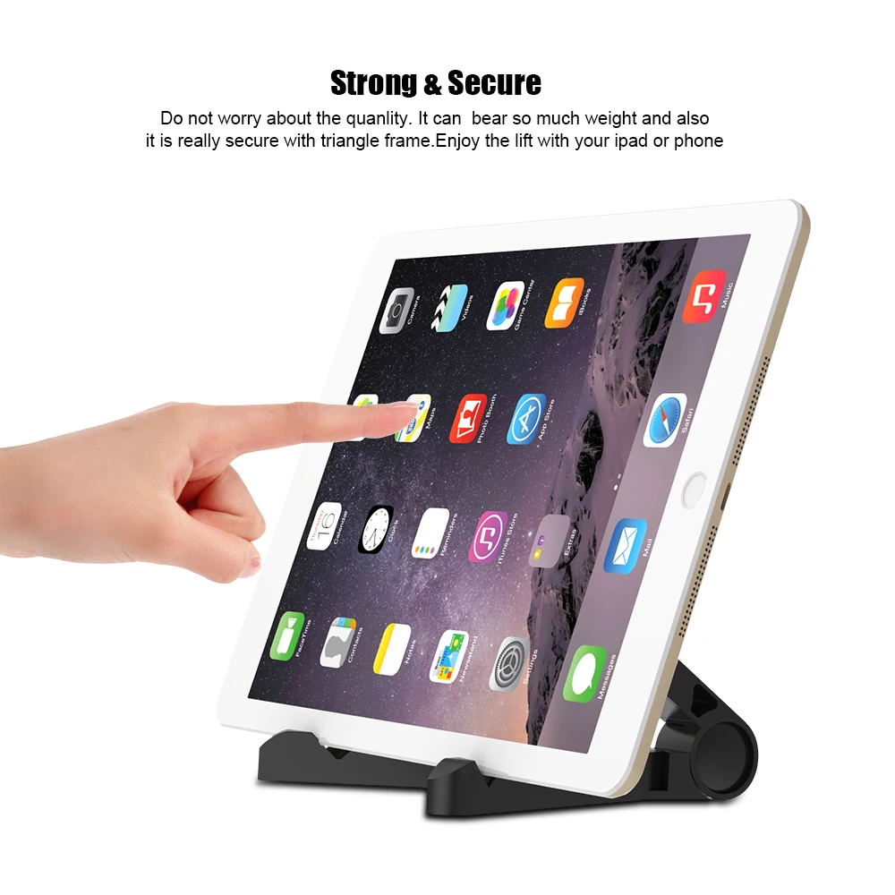

KISSCASE Universal Phone Tablet PC Stand Triangle Holder For Huawei For Oneplus 5 Foldable Phone Holder for iPhone XR XS Max