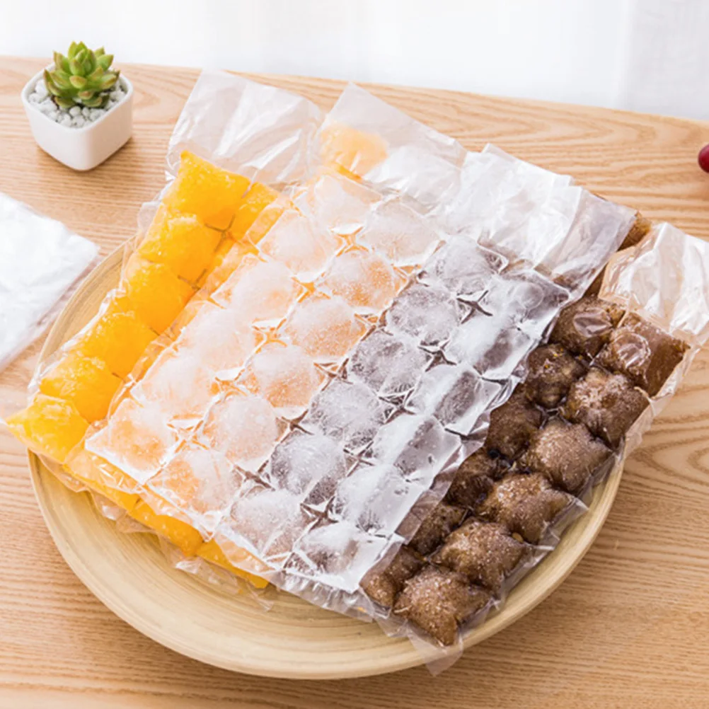 10 пакетов одноразовый лед Cube лоток плесень впрыска воды коктейль делает мешок льда сок, напиток дополнительные еда инструменты для кухня