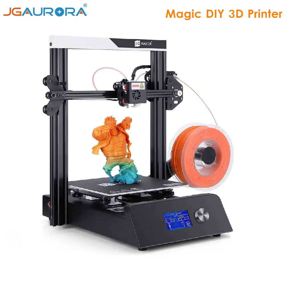 JGAURORA Magic DIY 3d принтер 220x220x250 мм Высокоточный металлический каркас ЖК экран 3D