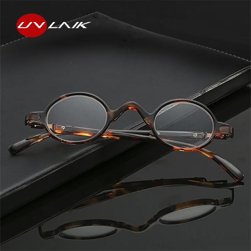 

UVLAIK Retro Small Reading Glasses Men Women Fashion Small Round Frame Reading Eyeglasses High Quality Prescription glasses
