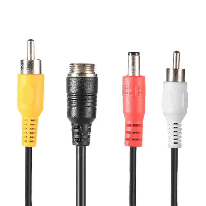 

4Pin Aviation Head Male to 2RCA Male DC Male Extension Cable Adapter for CCTV Camera Security DVR Microphone