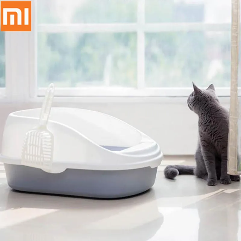 Xiaomi портативная миска для кошачьего туалета, унитаз, большой средний размер, обучающая Песочная коробка с совком для домашних животных, котенок