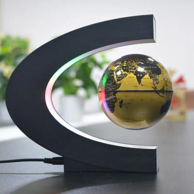 Творческий Магнитный Плавающий глобус светодиодный левитации анти Гравитация теллурий карта мира Главная Украшение офисного стола для