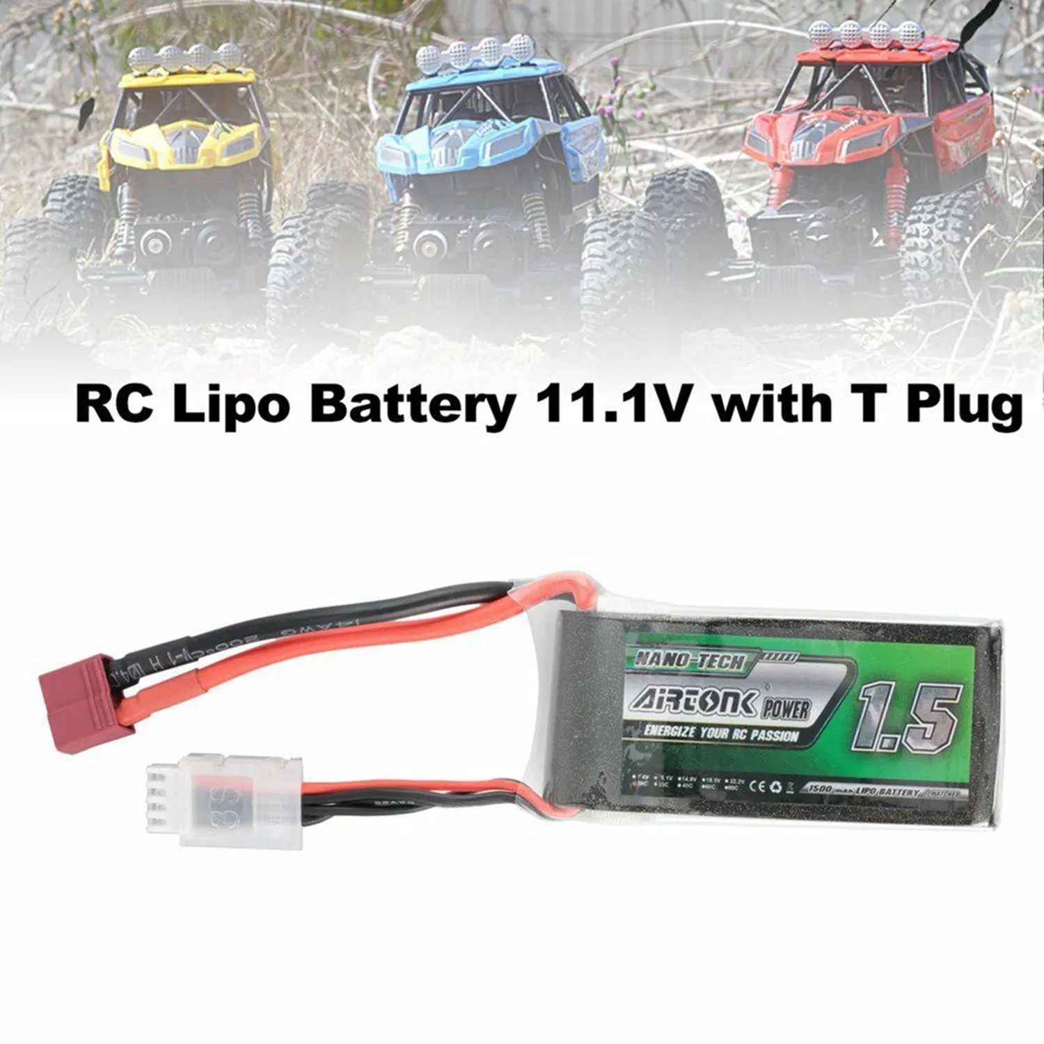 Airtonk power 11,1 V 1500Mah 30C 3S 1P Lipo батарея T Разъем для Rc Дрон автомобиля