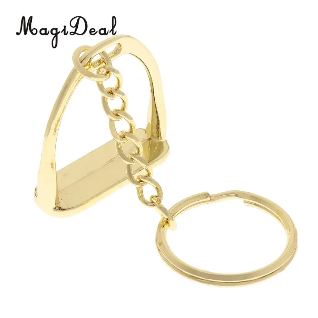 Lightweight Zinc Alloy English Horse Riding Equestrian Sports Stirrup Key Chain Holder 6