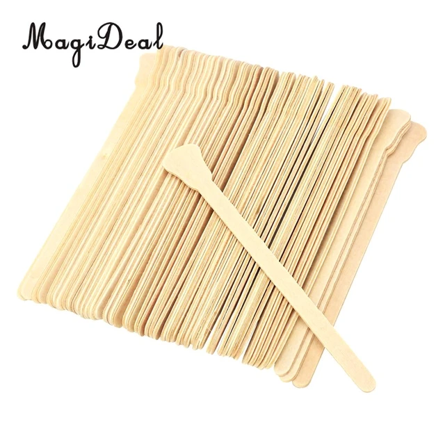 50 Pieces Wooden Waxing Applicators Sticks for Face & Eyebrows Wax Spatula  Hair Removal safety and