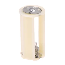 Off White Cylinder Battery Holder Adapter for 3×1.5V AA Batteries
