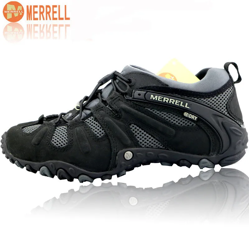 Merrell/Новинка года; Мужская дышащая походная обувь из коровьей кожи с сетчатым верхом; нескользящие уличные спортивные треккинговые кроссовки