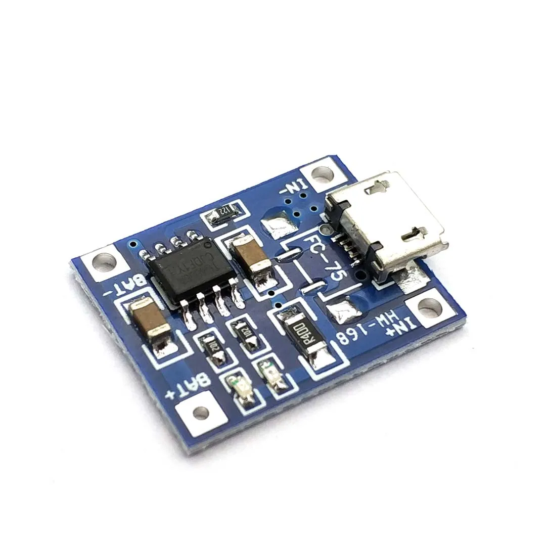 Плата зарядного устройства для литиевых батарей 1 а Micro USB 18650 модуль + защита две