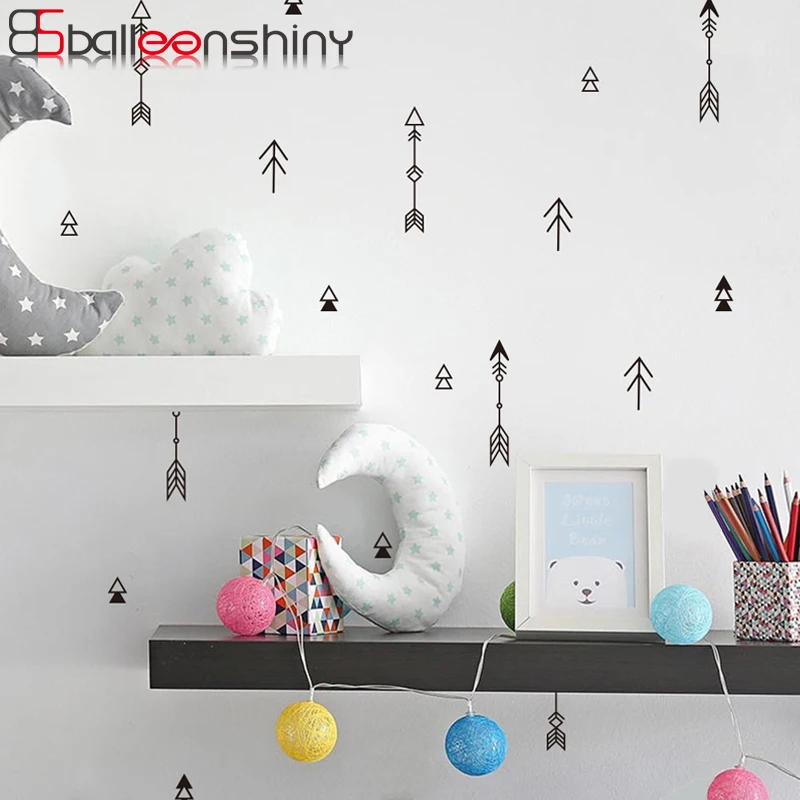 

BalleenShiny 42pcs/set Arrow Tips Wall Sticker DIY Vinyl Concise Style Cartoon Children Room Nursery Mural Decals Dorm Decor