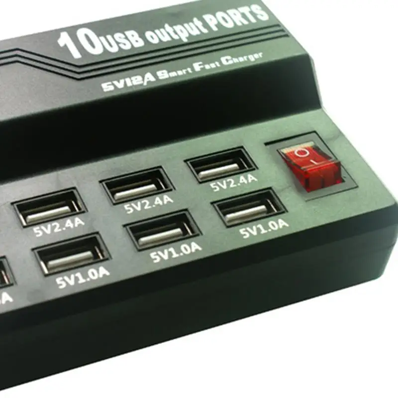 Универсальное 5V 1 5 V 5A портативное 12 портов Usb настенное зарядное устройство