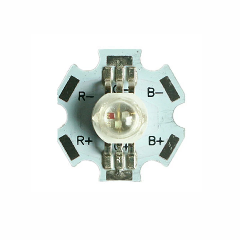 100x светодиодный COB Чип RGB красный зеленый синий круглый светильник чип с PCB DIY SMD
