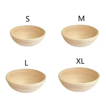 

Round Natural Rattan Bread Fermentation Basket Countryside Style French Bread Mass Proofing Baskets Dough Banneton Baskets