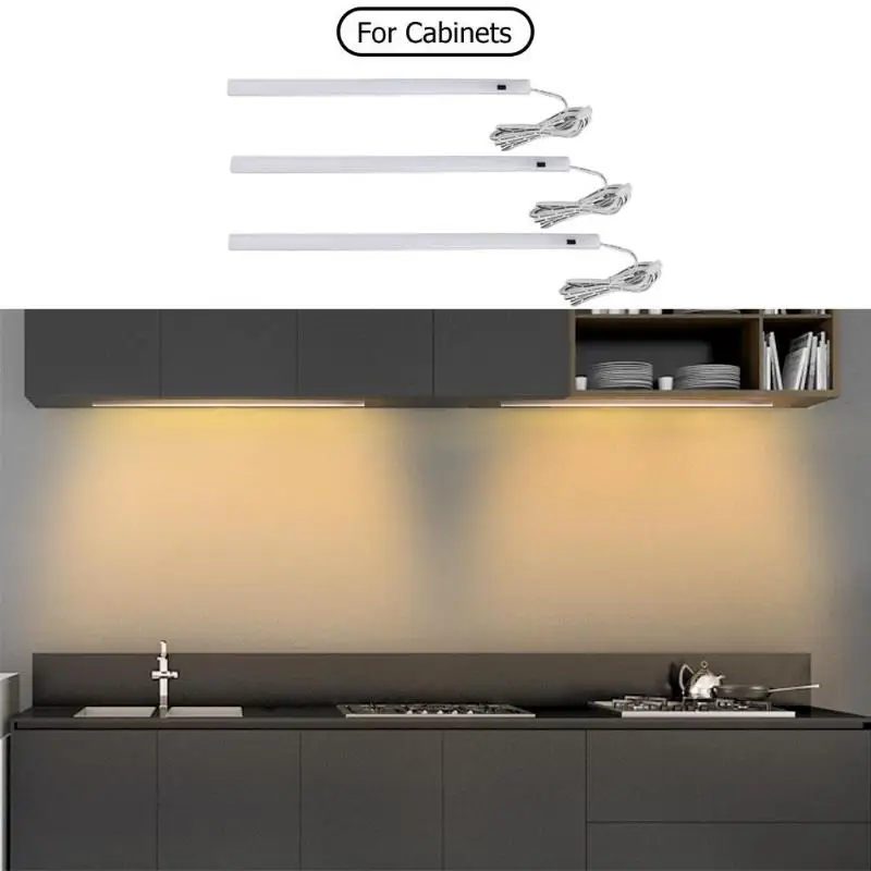 12 В ручной развертки датчик движения светодиодный свет шкафа кухонный шкаф лампа для платяного шкафа лампа для шкафа шкаф трубчатый свет