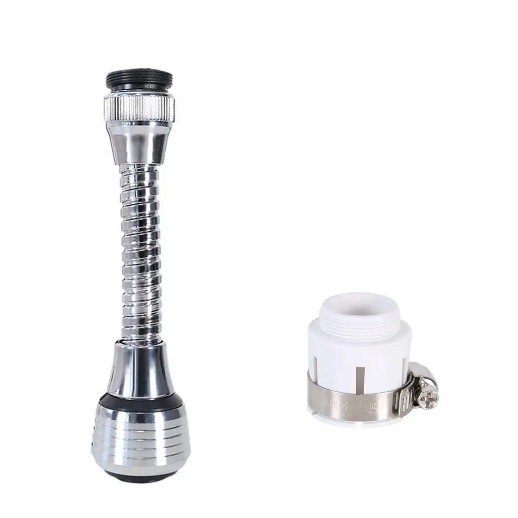 

General Flexible Chrome Finish Plastic Faucet Type1 Shower, Type2 14cm/5.5inch Shower Rotation Splash Adapter