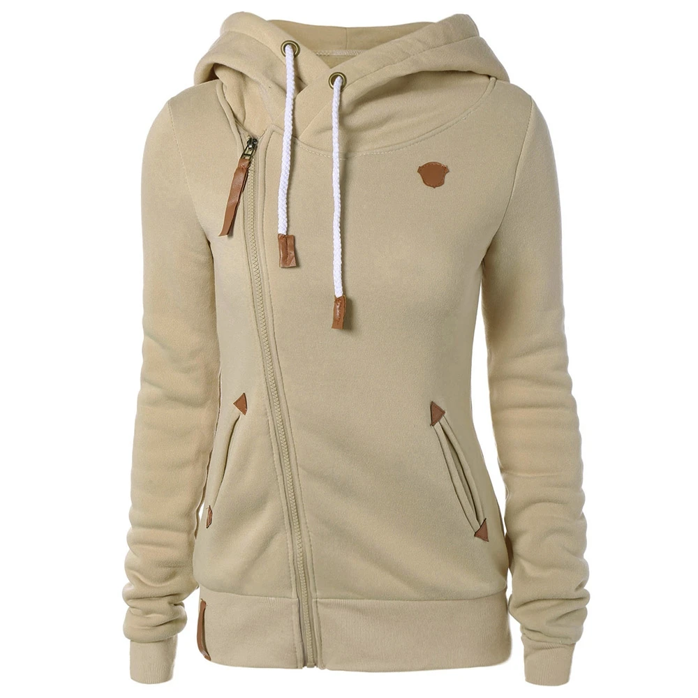 

Skew Zipper Hooded Hoodie