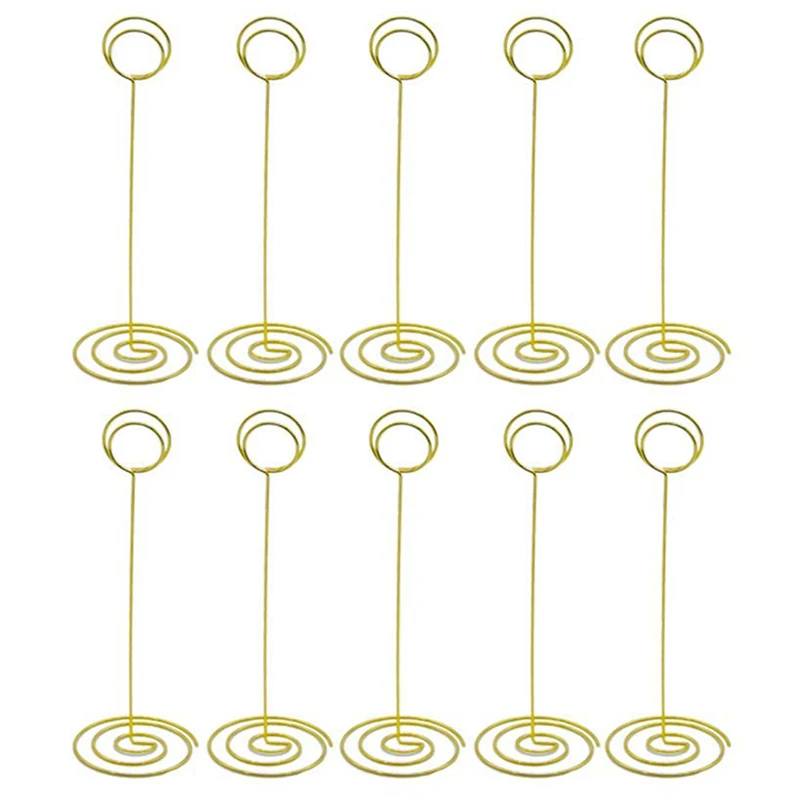 

ASMA 220mm Long Metal Wire Card Holder Table Memo Stand Name Number Holders Paper Menu Picture Clip for Wedding Shop Office