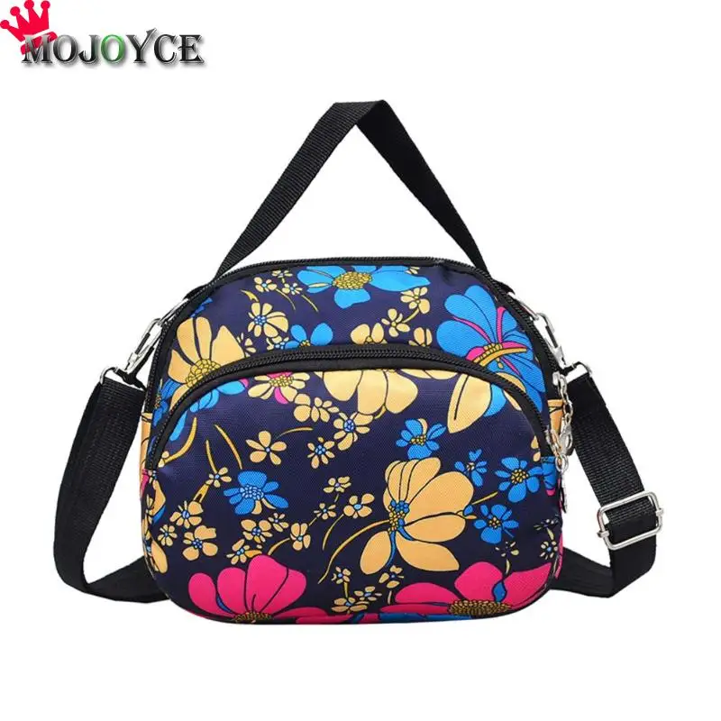 Female Fashion Korean Style Shoulder Messenger Bag Nylon Floral Print