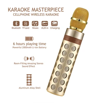 

K8 handheld bluetooth wireless microphone karaoke microphone with speaker anchor dedicated live portable Bluetooth speaker
