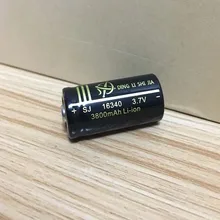 DING LI SHI JIA 6 шт. 16340 аккумулятор 3,7 в перезаряжаемый 3800 мАч литий-ионный аккумулятор CR123A батареи для лазерной ручки