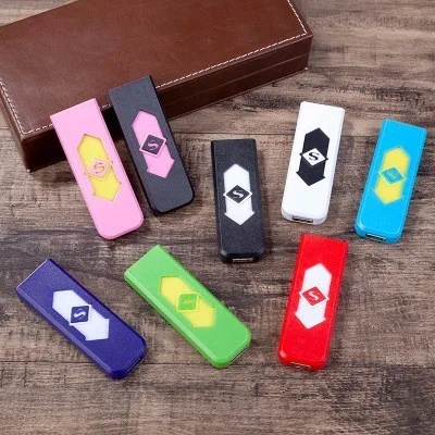 

VOZRO Windproof USB Charging Cigarette Smokeless Flameless Gift Plasma Lighter Electronic Smoking Accessories Vape Gadgets Men