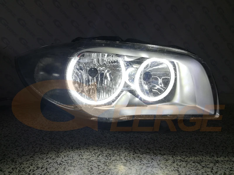 Для BMW 1 серии E81 E82 E87 E88 галогенные фары отличное Ультра яркое освещение smd led Ангельские Глазки Halo Кольцо комплект DRL