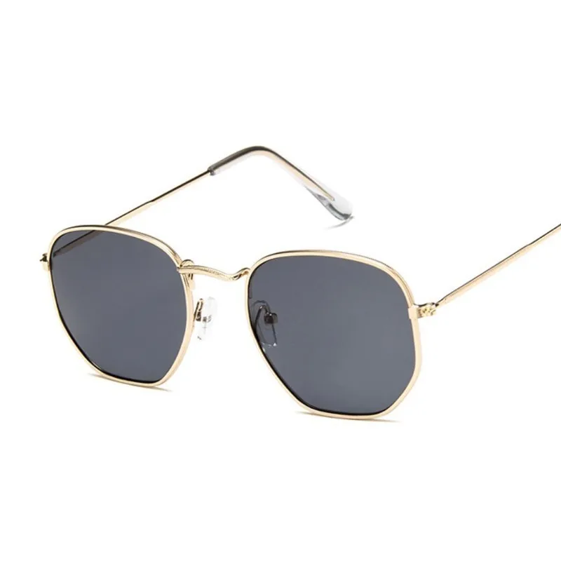 Hexagon Retro Metal Frame Sunglasses - Image 2