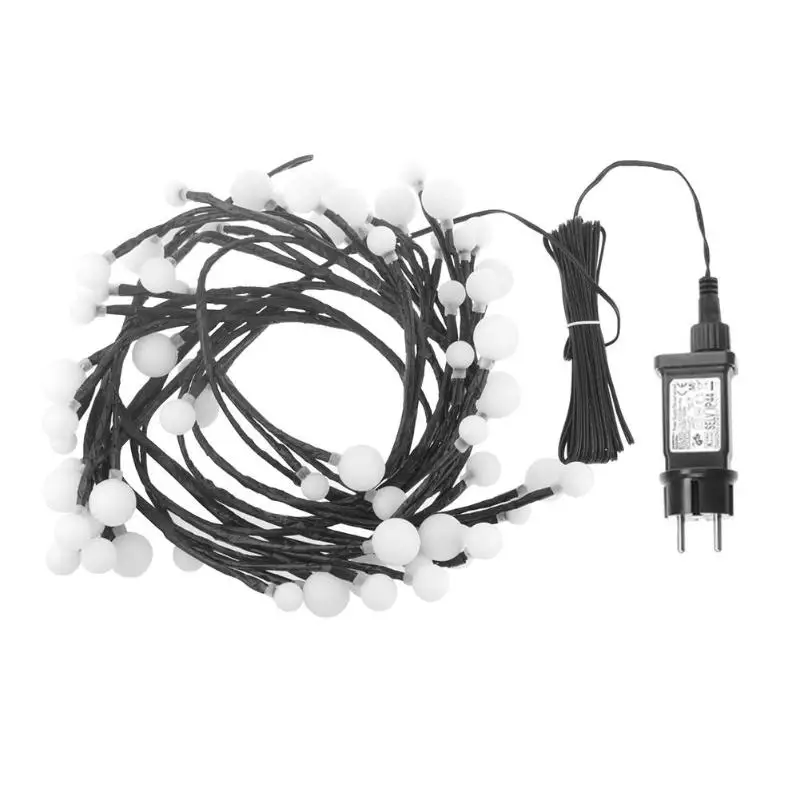 

IP44 Waterproof 2.5m 72LED Black Round Ball String Lights Festival Decor/EU