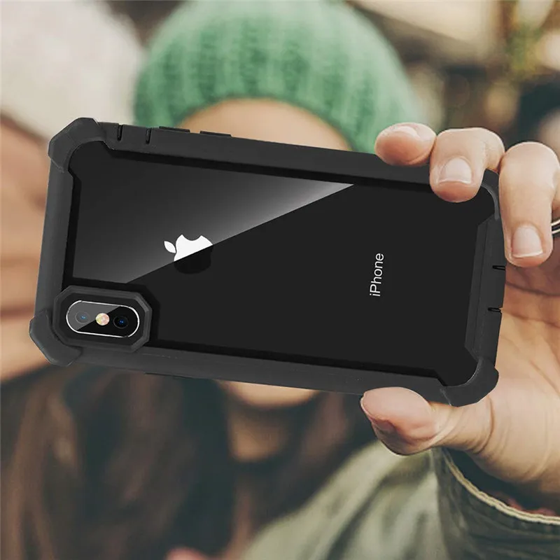 360 Degree Corner Cushion Shockproof Phone Case For iPhone X XR XS Max 6 6S 7 8 Plus 5S 5 SE Cover Shell TPU Protection Cases