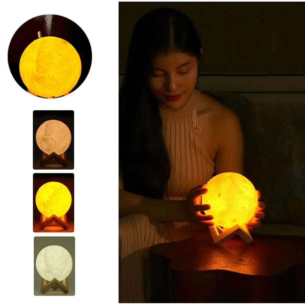 

880ML Purifiers essential oil for USB Shape Air humidifier air diffuser Moon Humidifier Light Home Holder Night