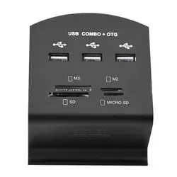 Плоский тип поддержки USB2.0 комбинированный концентратор OTG мультикардридер комбинированный USB