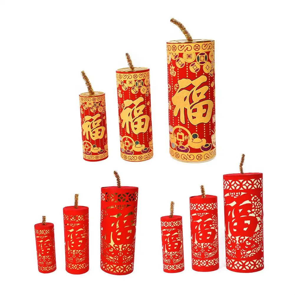 

Chinese New Year Simulation Firecrackers Spring Festival Home Decorations Spring Festival Chinese knots firecrackers Ornaments
