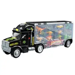 Мягкий динозавр игрушка модель грузовика-контейнеровоза сплава автомобиля с рисунками для детей и взрослых коллекционные игрушки