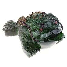 Милая обесцвечивающая жаба приносящая удачу Статуэтка чайные питомцы для кунгфу чай декоративный поднос-зеленый