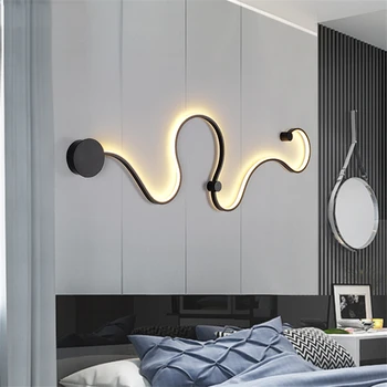 

Nordic Art LED Wall Lamps Bedroom Study Lamps Living Balcony Room Acrylic Home Deco Wall Lights Iron Body Sconce Lights Fixtures