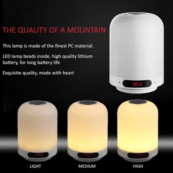 

DC 5V Portable Night Light 3W Bluetooth Speaker Modern Wireless Touch Control Color LED Loudspeaker Bedside Table Lighting
