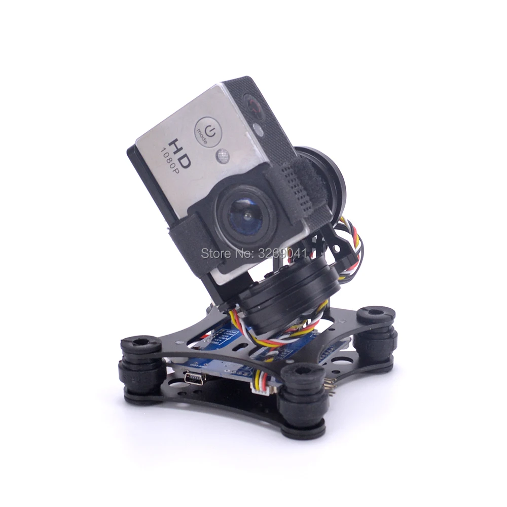 2 осевой бесщеточный подвес легкий для аэрофотосъемки plug and play Gorpro SJ4000 Xiaomi Xiaoyi DIY