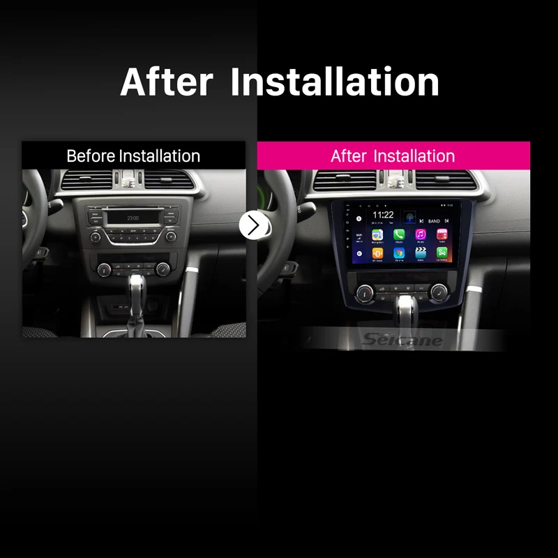Top Seicane 9 Inch 2Din Android 8.1 Car Radio For 2016 2017 Renault Kadjar GPS Multimedia Player HD Touchscreen Head Unit Stereo 3