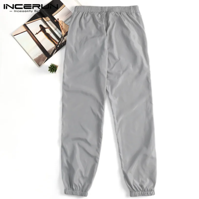 الرجال Sweatpants ركض للماء مرونة الخصر الجمنازيوم سراويل تقليدية السراويل الرجال فضفاض تجريب الكلاسيكية السراويل الترنك S-5XL INCERUN