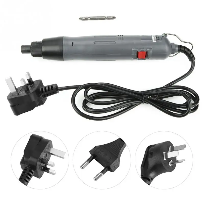 

220V Electric Screw Driver 1/4 Handheld Straight Shank Electric Screwdriver Bidirectional Adjustable Tool Power Tools parafusade
