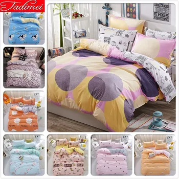 

New Fashion Duvet Cover 3/4 Pcs Bedding Set Adult Kids Soft Cotton Bed Linen Single Twin Full Queen King Size Bedspread Bedlinen