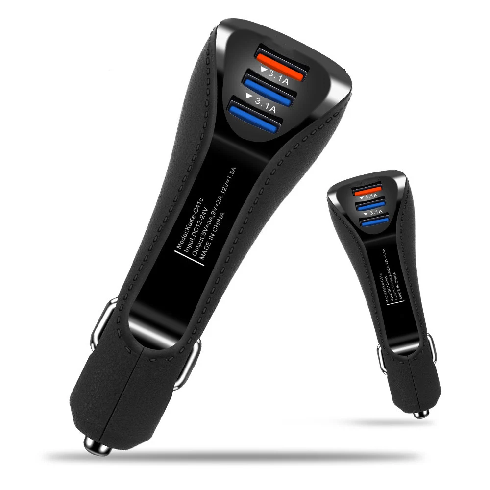 KISSCASE سريعة تهمة 3.0 سيارة شاحن هواتف xiaomi mi 9 الأحمر mi ملاحظة 7 3 منافذ USB QC3.0 شاحن سريع في سيارة لسامسونج S10 فون