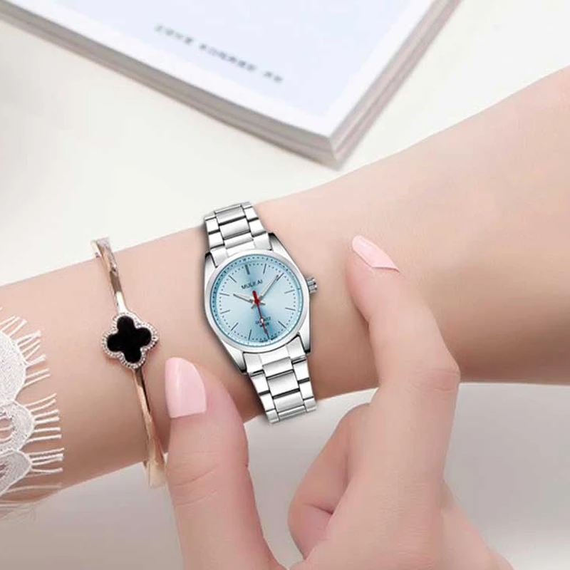 

Fashion Women Watch Crystal Stainless Steel Analog Quartz Wristwatch Bracelet Top Band Luxury Women Watches reloj mujer Dropship