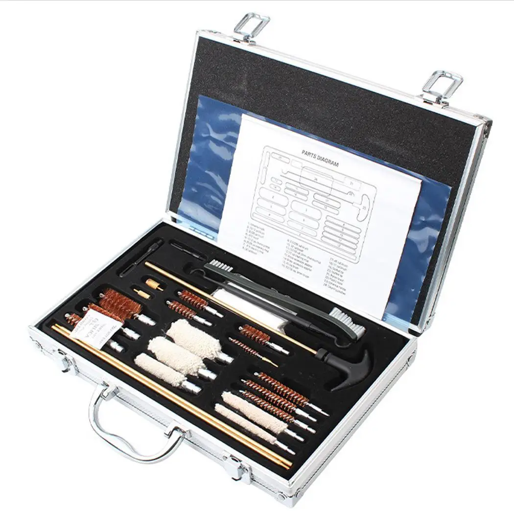 

Hunting Gun Cleaning Kit Rust Removal Silver Pistol Pipe Copper Brush Accessory
