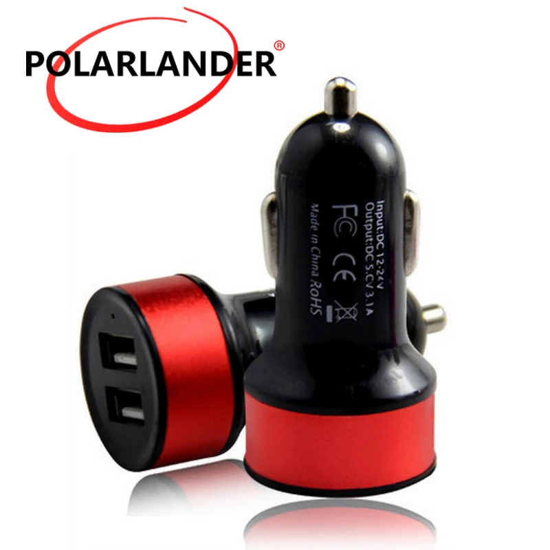 

Car charger adapter Universal dual USB car charger car charger For mobile phones and digital cameras etc