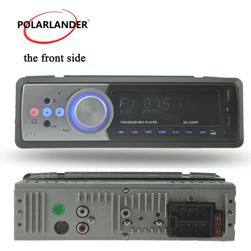 FM Receiver Aux Input 1 DIN Car Audio Stereo In Dash MP3 MMC WMA Radio Player Bluetooth USB/SD/MMC Card Reader Remote Control