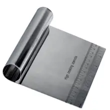 Нержавеющая сталь торт инструмент для пиццы Тесто скребок резак нож для выпечки со шкалой хлебопекарь Ресторан инструменты кухонные аксессуары для поставщиков