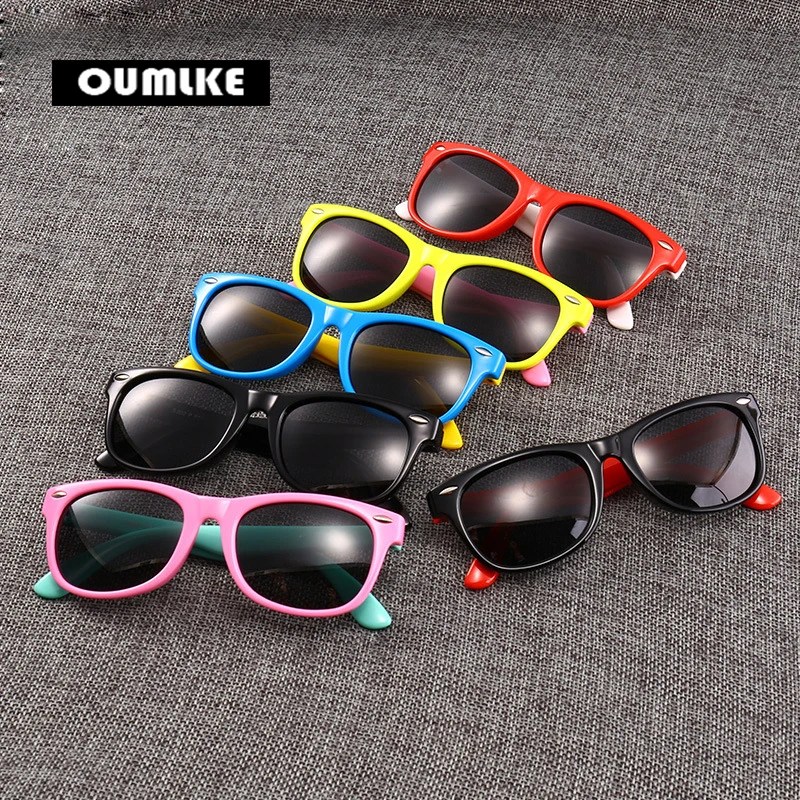 

OUMLKE Cool Sunglasses for Kids Sun Glasses for Children Boys Girls Sunglass UV 400 Protection with Case Children Gift